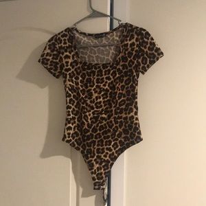 Leopard print bodysuit size- medium